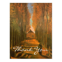 Van Gogh's Avenue of Poplars Postcard