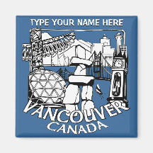 Vancouver Fridge Magnets Personalized Souvenir