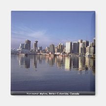 Vancouver skyline, British Columbia, Canada Magnets