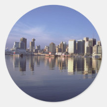 Vancouver skyline, British Columbia, Canada Stickers