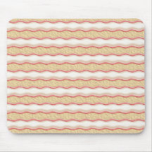 Vanilla and Strawberry Striped Shortbread Cookies Mouse Pads