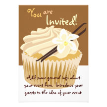 Vanilla Cupcake Invitation