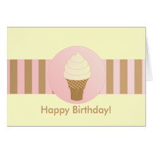 Vanilla Soft Serve Greeting Cards