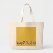 Various chairs in mustard tote bag