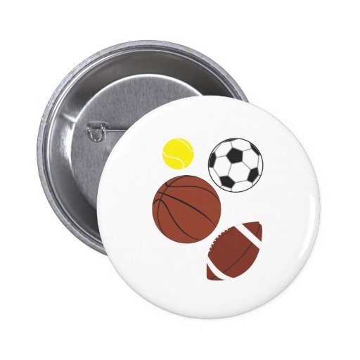 Various Sports Balls  Button Badge