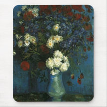 Vase with Cornflowers and Poppies, van Gogh Mousepad