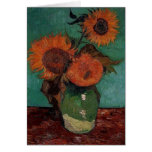 vase with three sunflowers, van Gogh Card