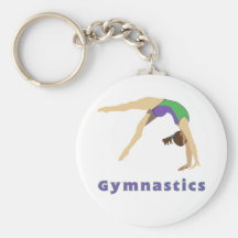 Vaulting Gymnast Key Chains