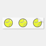 vector tennis ball graphic bumper sticker