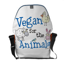 Vegan for the Animals Courier Bag