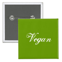 Vegan. Green. Slogan. Custom Button