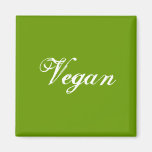 Vegan. Green. Slogan. Custom Fridge Magnets