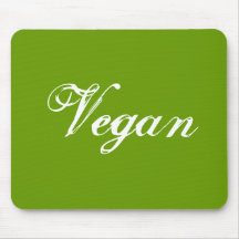 Vegan. Green. Slogan. Custom Mousemat