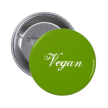 Vegan. Green. Slogan. Custom Pin