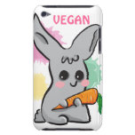 Vegan grey bunny with carrot iPod Touch Case