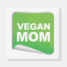 Vegan Mum Label Refrigerator Magnet