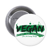 Vegan Peace Love Compassion Buttons
