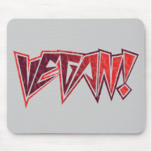 Vegan Rocker Brown and Red Mouse Pad