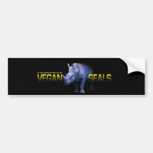 VEGAN SEALS LOGO BUMPER STICKERS