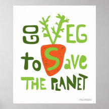 Vegan Slogan Hand Written Doodle Poster
