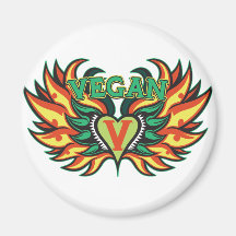 Vegan Wings Refrigerator Magnets