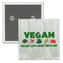 Vegans for the Planet Pinback Buttons
