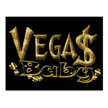 Vegas Baby Postcard
