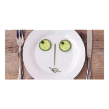 Vegetable Face Personalized Photo Card