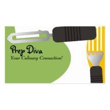 vegetable peeler food cooking business card, Pr...