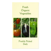 Vegetables business card