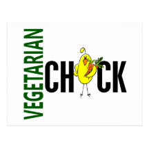 Vegetarian Chick Post Cards