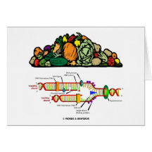 Vegetarian DNA (Vegetarian Attitude) Greeting Cards