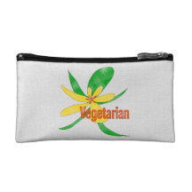 Vegetarian Flower Cosmetic Bag