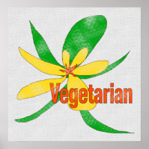 Vegetarian Flower Poster