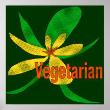 Vegetarian Flower Print