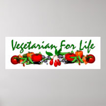 Vegetarian For Life Print