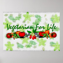 Vegetarian For Life Print