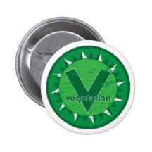 Vegetarian Green Logo Button