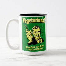 Vegetarian humour mug