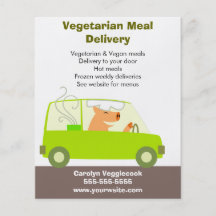 Vegetarian Meal Delivery Service Personalised Flyer