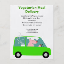 Vegetarian Meal Delivery Service Flyers