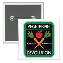 Vegetarian Revolution Buttons