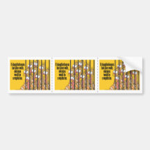 Vegetarian, Vegan Bumper Sticker