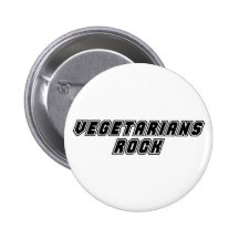 Vegetarians Rock Pinback Button