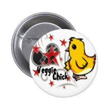 Veggie Chick Button
