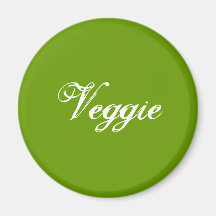 Veggie. Green. Slogan. Refrigerator Magnets