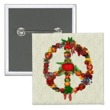 Vegie Peace Sign Button