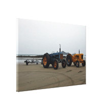 Vehicles in the beach canvas print