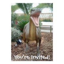 Velociraptor Dinosaur Invitation