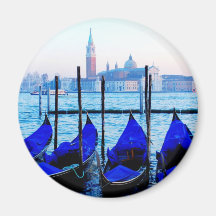Venetian Gondolas Fridge Magnet